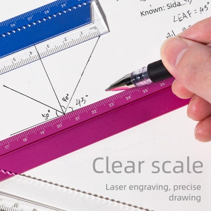 Foldable Ruler Kids School Supplies Aluminum Alloy Construction With Smooth Collapsible Mechanism Safety Edges