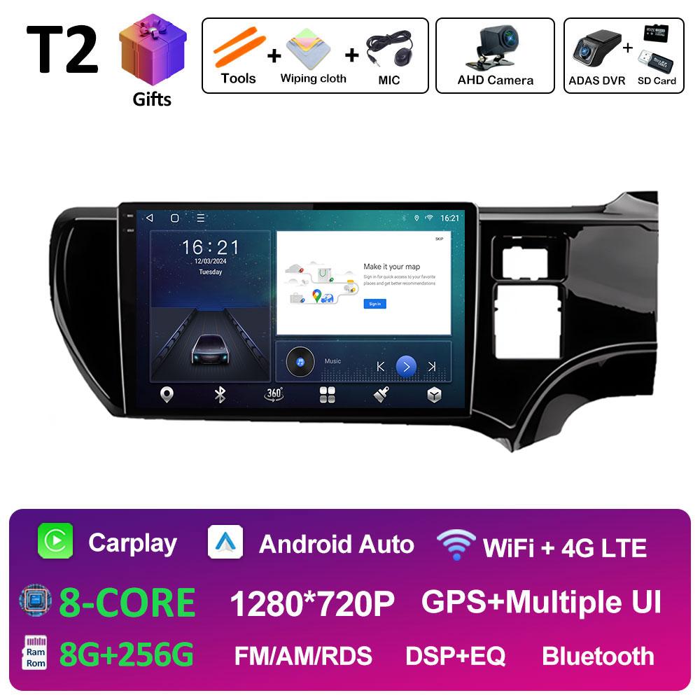 Android Auto Wireless Carplay For Toyota Aqua 2011 2012 2013 - 2017 Bluetooth Car Multimedia Video Radio Player Accessories WIFI