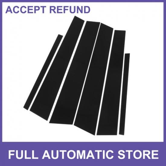 6Pcs Car Pillar Window Trim Cover for Honda Accord EX-L EX-L 2013-2017 Black