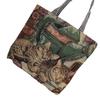 Vintage Canvas Bag Single Sided Embroidery Exquisite Ethnic Style Canvas Shopping Bag for Shopping Gift