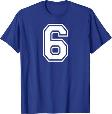 Number Six Team Sports 6 Graphic Design Matching Unisex T-Shirt