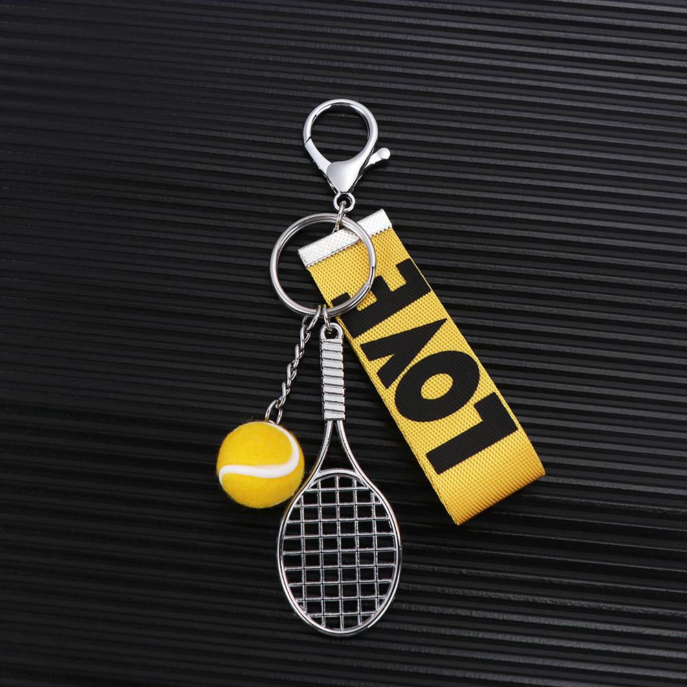 Tennis Racket Tennis Racket Pendant Creative Sports Keyring Jewelry Tennis Keychain  Couple