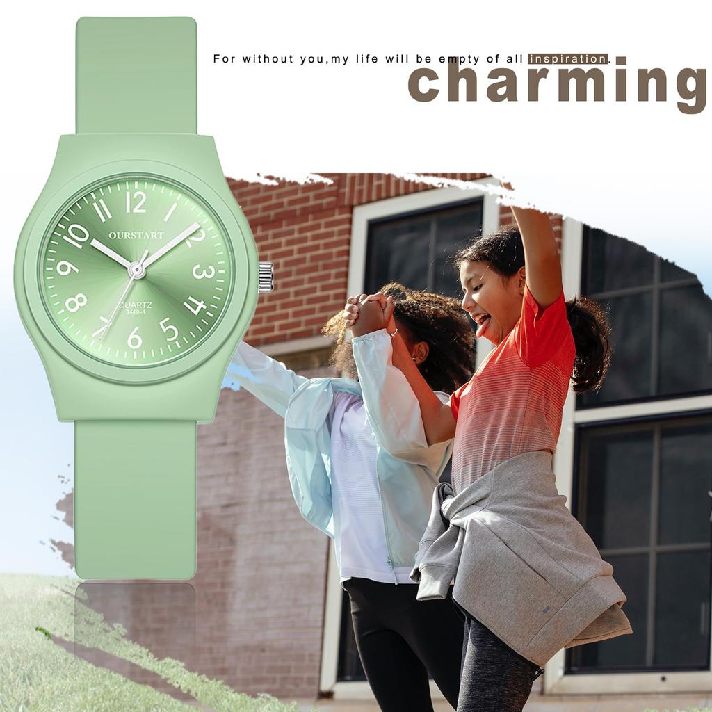 Silicone Watch Women Cute Waterproof Fashion Analog Quartz Watch Accessory - Birthday Christmas Children's Day Gift