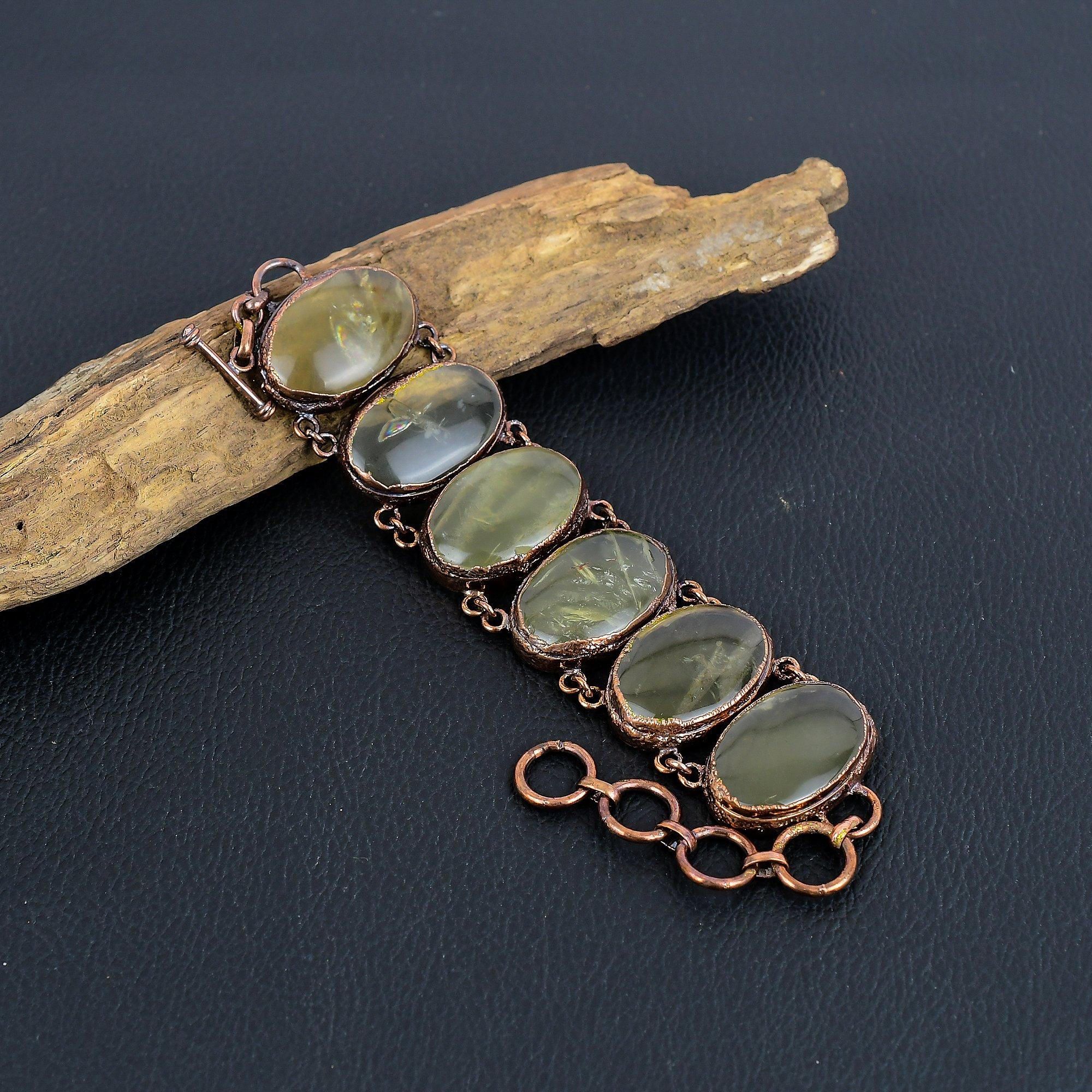 

Флюорит Ювелирные изделия, Медный гальванопластический браслет с драгоценным камнем, Ювелирные изделия ручной работы, На День памяти