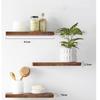Pine Wood Wall-Mounted Floating Shelf for Bathroom or Living Room Storage