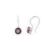 Natural Amethyst Gemstone 925 Sterling Silver Jewelry Handmade Earrings 0.92" EE-174-10