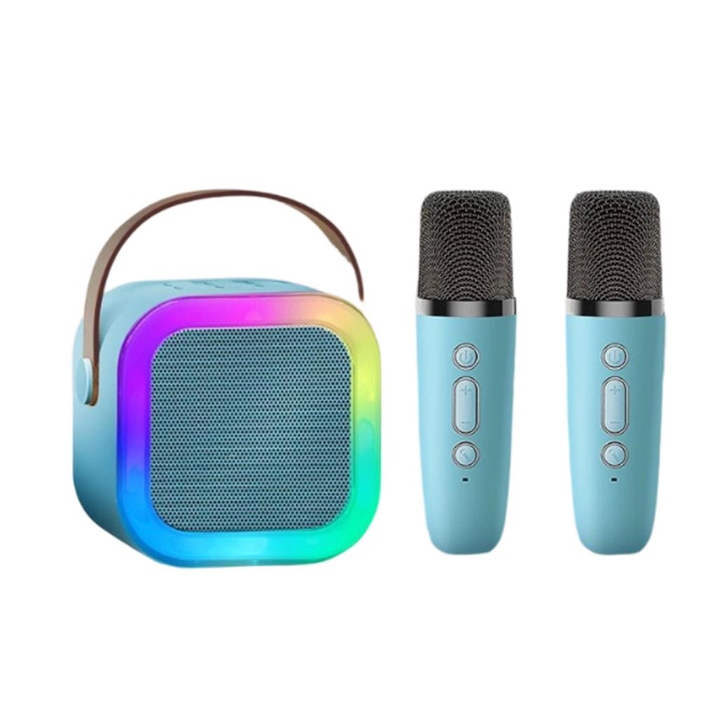 Karaoke Machine For Kids, 2025 TOP Toys Christmas Birthday Gifts Ideas For Girls Ages 4+Years Old, Portable MP3 Player With 2 Wireless Mics For Party