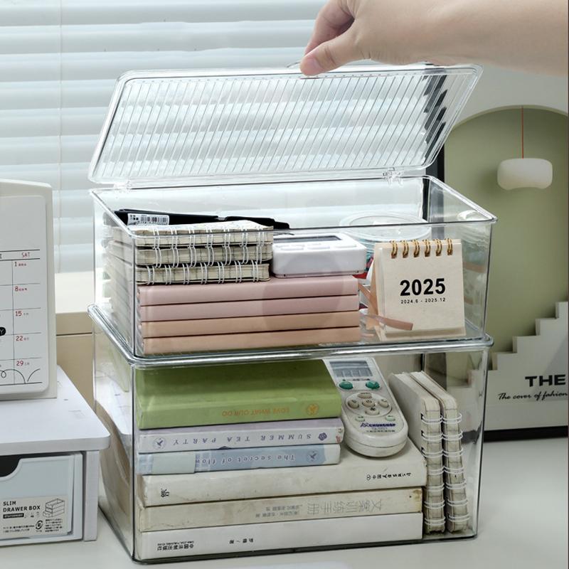 Buch Akten Aufbewahrungsbox Schreibtisch Mehrzweck Transparente Aufbewahrungsbox Kosmetik Organizer Box
