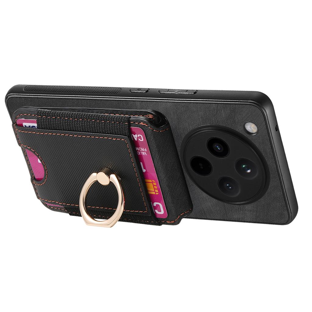 For Oppo Find X8 Pro 5G Magnetic Case Leather Back Cover with Detachable Card Holder Kickstand