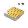 10PCS Self-Adhesive Faux Grille Mirror Wall Sticker Stripe Pattern Waterproof Mirror Wallpaper Square Shining Surface