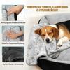 Washable Dog Bed With Blanket Non-Slip Washable Calming Thick Dog Bed Warm Sleeping Mat For Puppy Cat Small Medium Large Pet