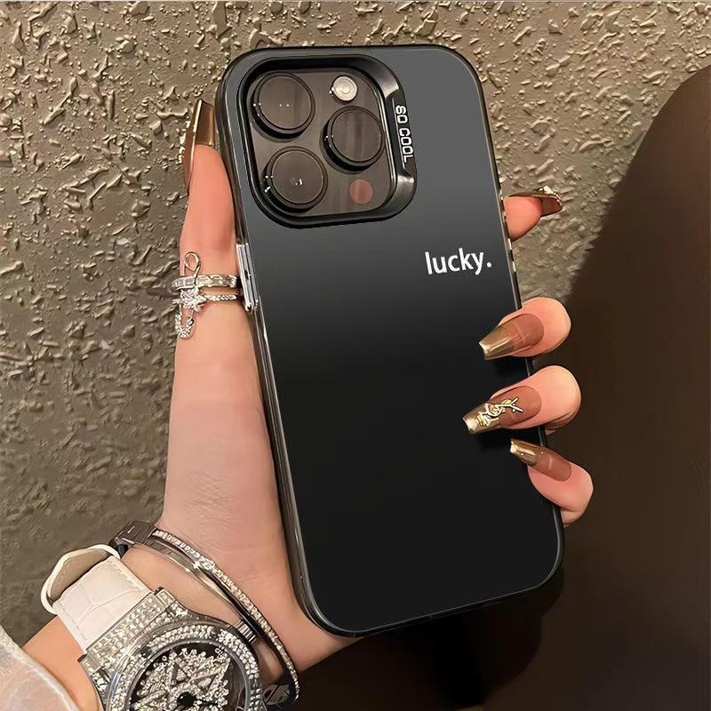 Simple lucky case suitable for Apple 16 phone case iPhone 14 premium 15 Pro English 13 gradient 12 lucky 17