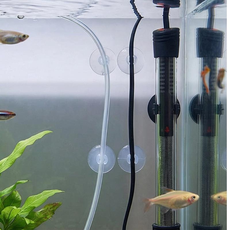 Set Of 5 Corrosion Proof Suction Clip Aquarium Hose Fastener For Aquarium Air Pumps Hose And Heaters Wire Organization