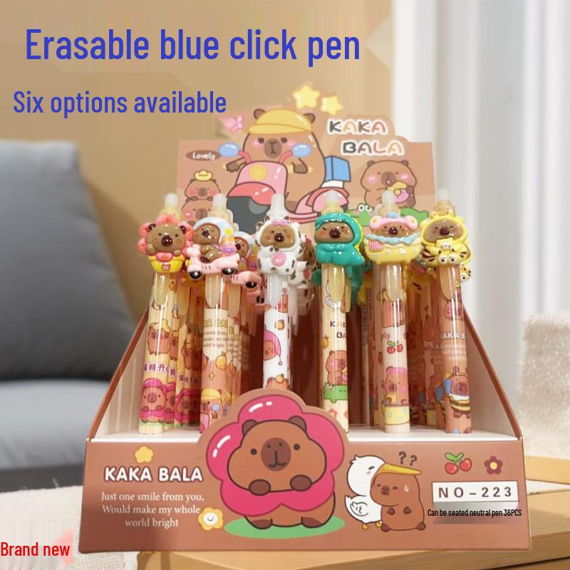 Press-Type Blue Gel Erasable Pen with Thermosensitive Ink for Students Bullet 0.5mm