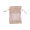1/10PCS Washable Gift Drawstring Bags Reusable Burlap Gift Bags  For Gift Giving