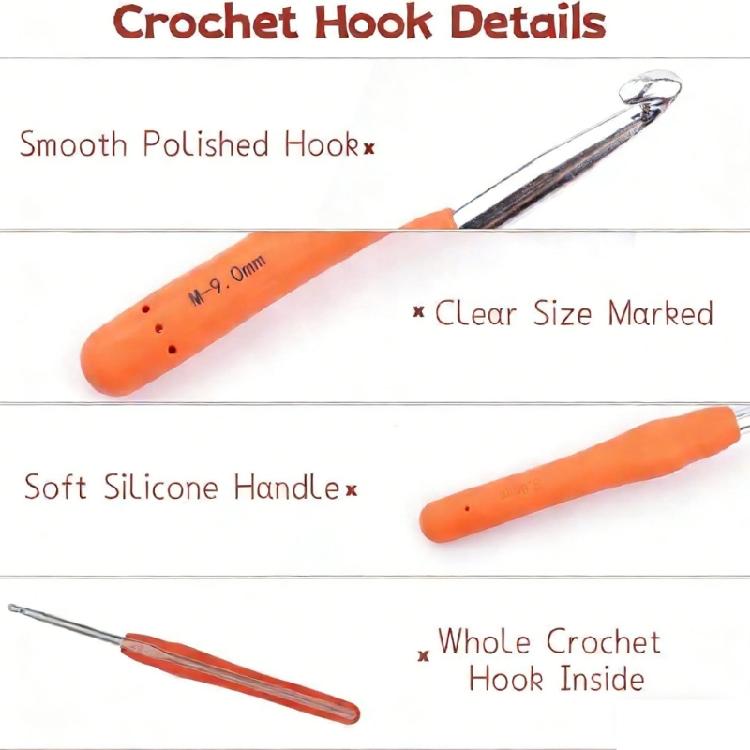 Knitting Accessory Set 51Pieces Including Soft Yarn Hook And Needle With Yarn And Complete Craft Tool