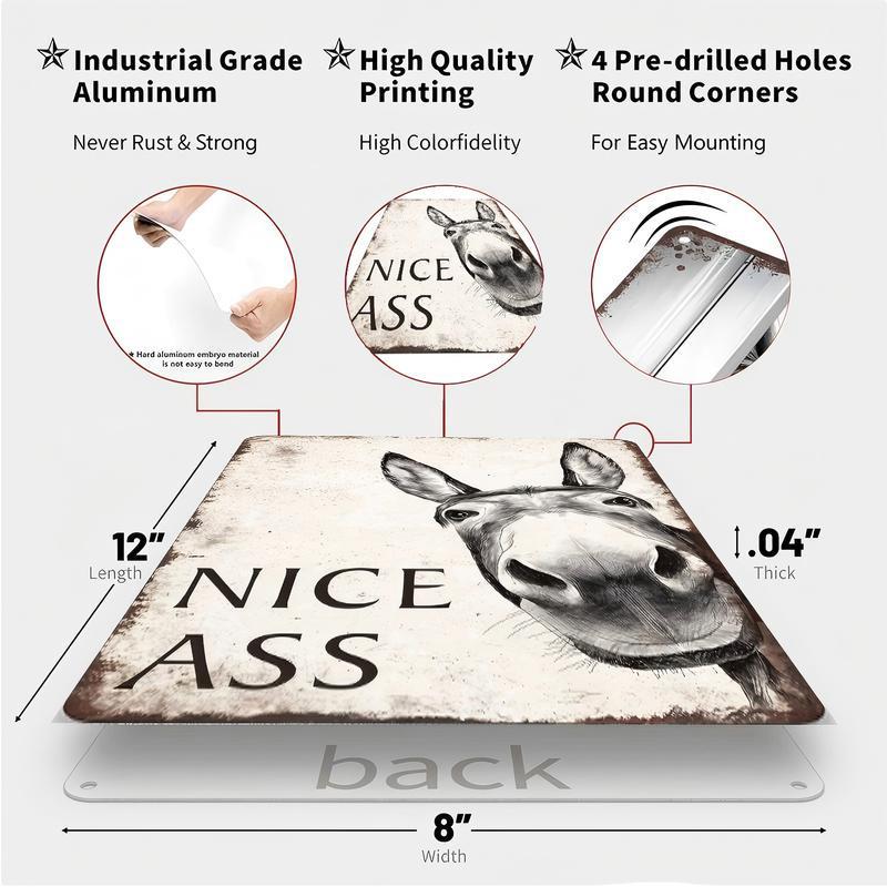 Retro American Animal Tin Painting Wall Decoration - Tinplate Metal Sign