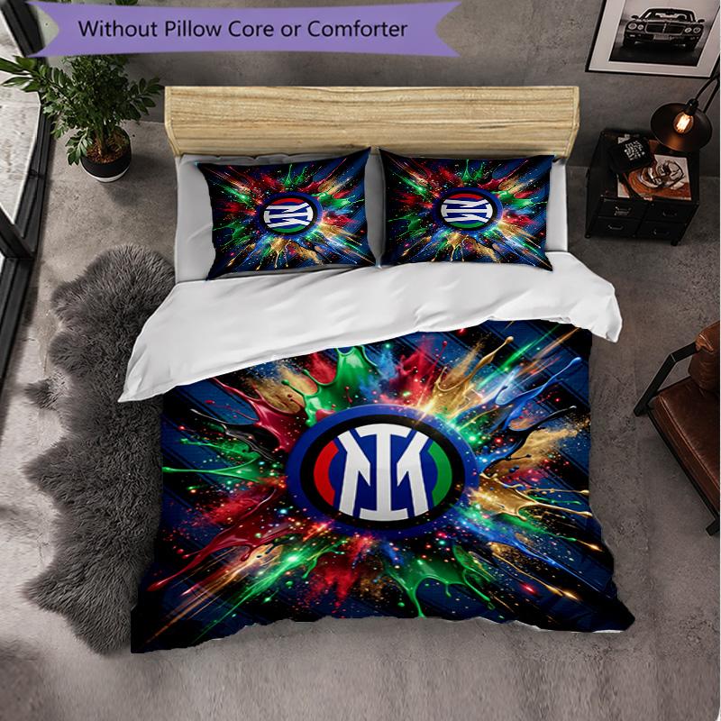 Borussia Dortmund Pattern 3 Pieces Bedding Set Soft Microfiber Duvet Cover with Pillow Cases for Bedroom
