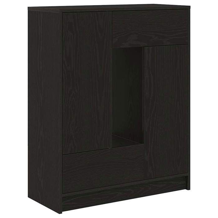 VidaXL Buffet avec tiroirs et portes chêne noir 73x31x90 cm, meuble de rangement, armoire de buffet, meuble d'entrée, meuble 861851