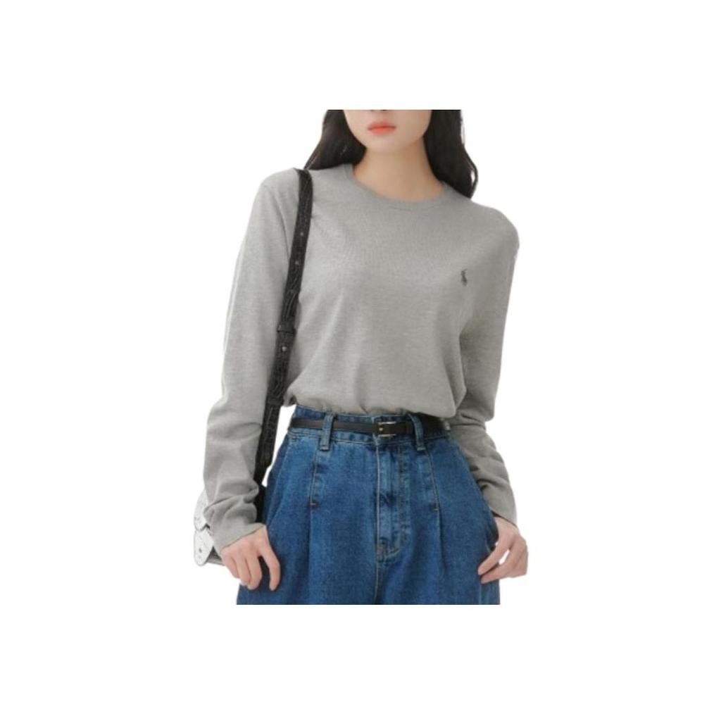 Polo Ralph Lauren Solid Logo Crew Neck Long Sleeve Sweater Unisex sweater Gray MNPOSWE16820307-020