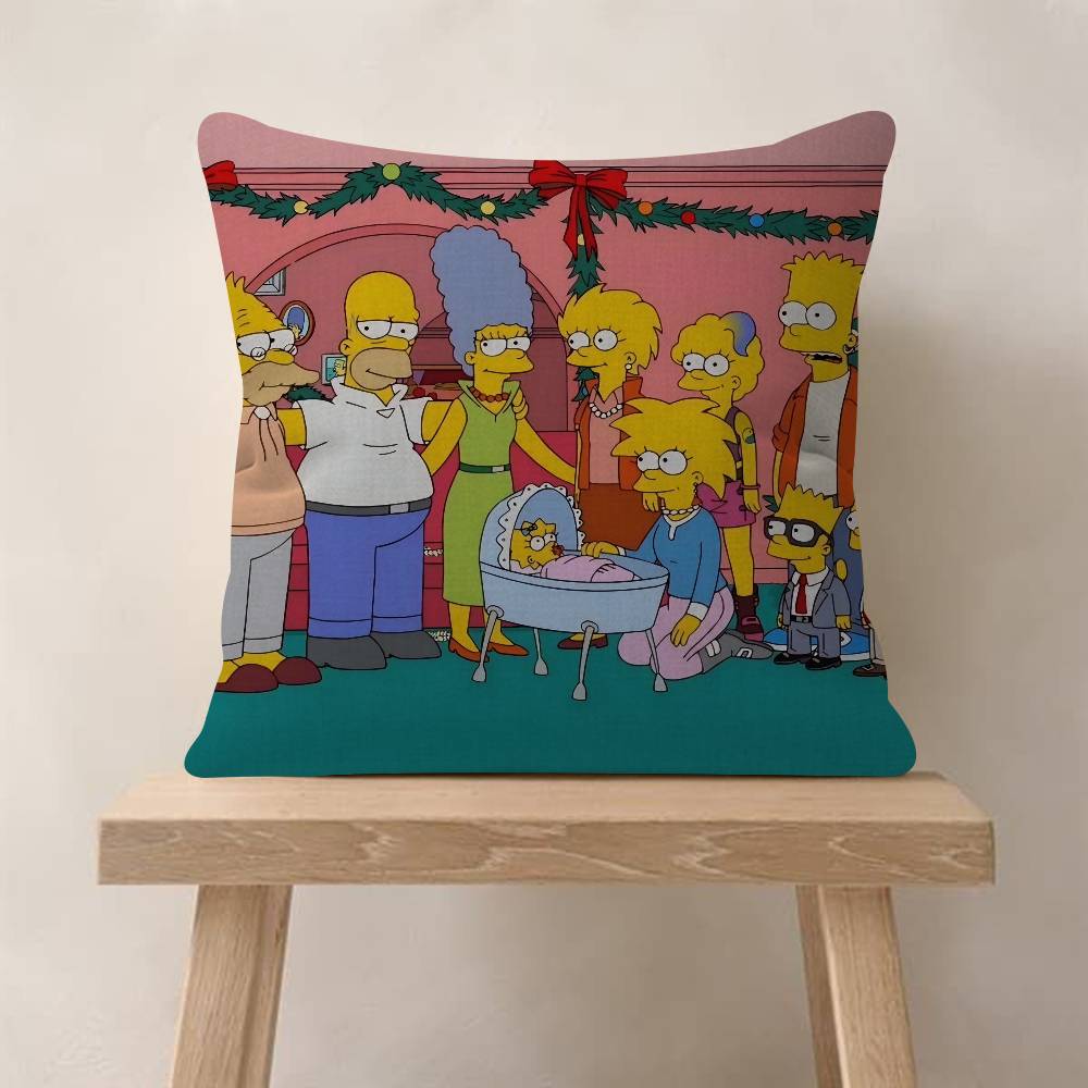 Cartoon The S-Simpsons-es Cushion Cover Inches Farmhouse Decor Home Throw Pillow Covers For Couch Decorations