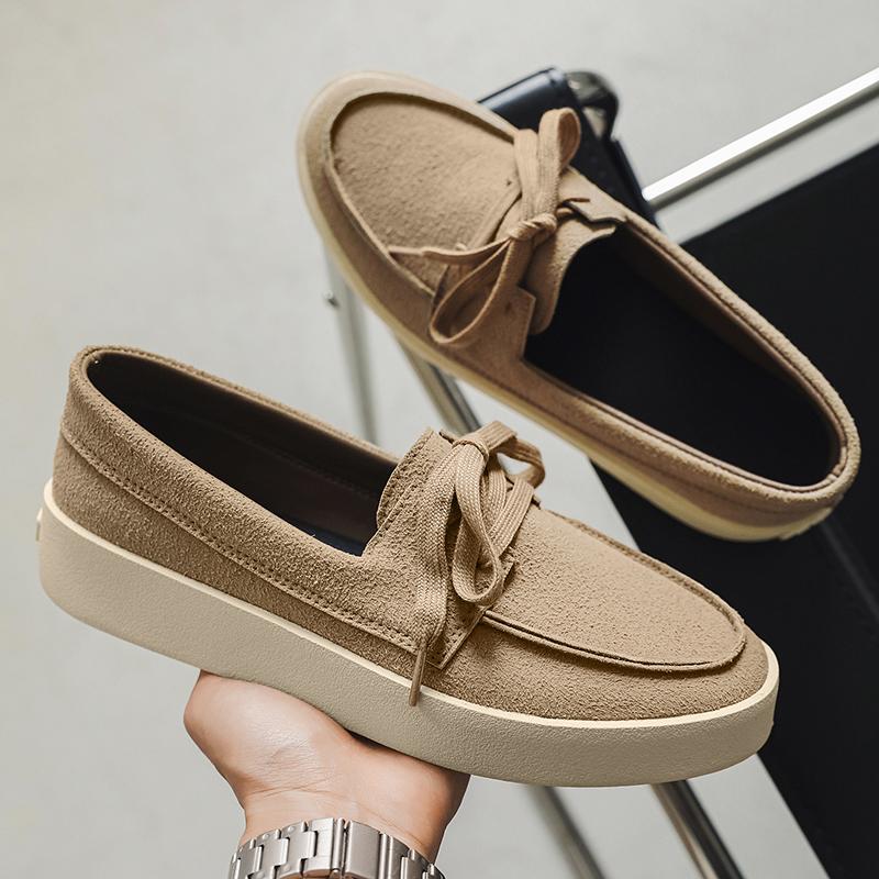 Fashion Handmade Suede Leather Man Loafers Soft Hot Sell Men Moccasins Slip on Casual Driving Flats Lightweight Penny Male Walking Shoes