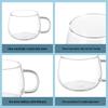 Heat-Resistant Glass Drinking Cup with Handle