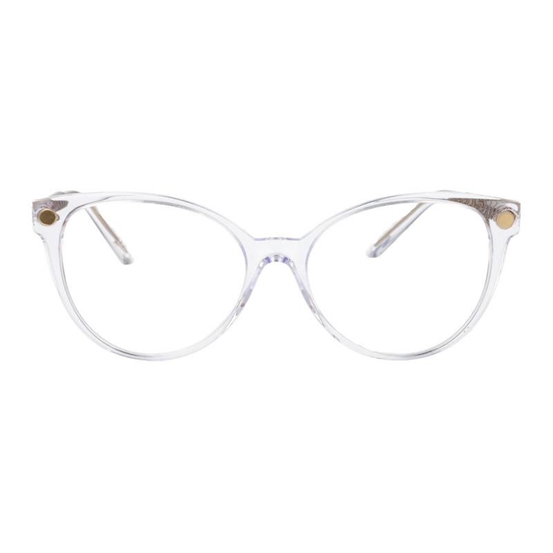 Versace Logo Decoration Plastic Cat Eye Optical Frame Women's Transparent 15890797 0VE3353-Transparent Color 54