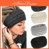 Ribbed Fleece Cozy Soft Knit Elastic Headbands Warm Ear Warmer For Women With Classic Bowknot Design