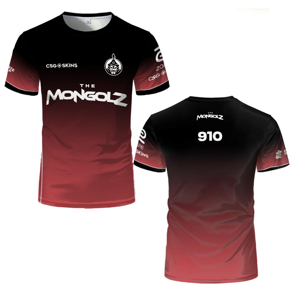 CS2 Dres MongolZ Esports Club 910 TECHNO4K Mongolští Dvojhvězdy Tréninkové Oblečení Pánské A Dámské Přizpůsobitelné Fanouškovské Trička