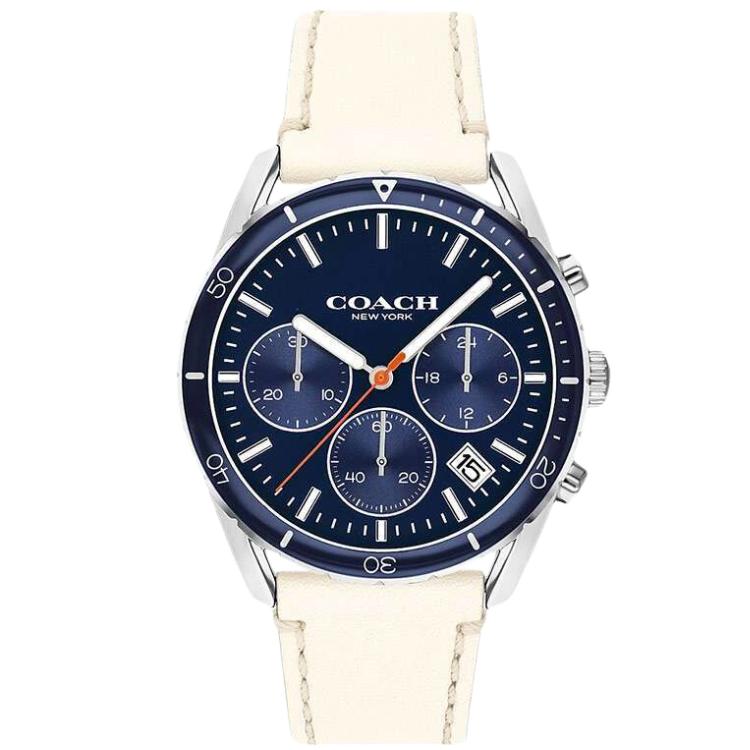 

Thompson Coach Series Blue Dial Beige Leather Men s Watch 1460241 синий