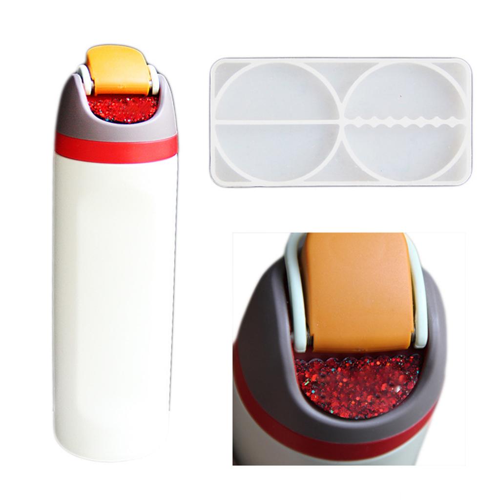 Flexible Silicone Mold for Water Bottle Name Plate Epoxy Resin Nameplate Making Mould for Students and Office Workers