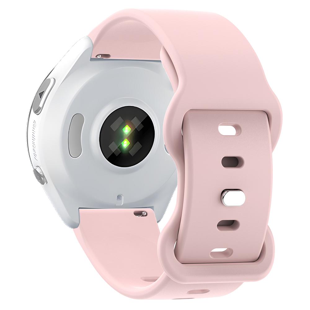 Universal 18mm Solid Color Silicone Strap Butterfly Shape Buckle Smartwatch Band