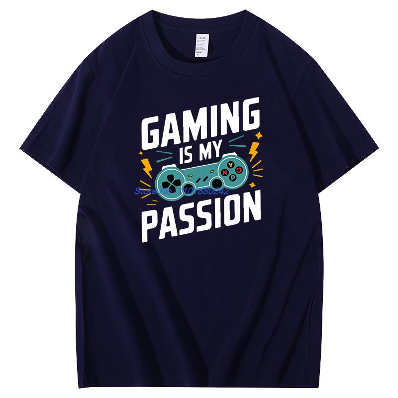 Gaming Is My Passion Funny Best Gamer T Shirt New Shirts And Tshirts Summer Tops Tshirt New Arrival Goods Mens Cotton Tshirt