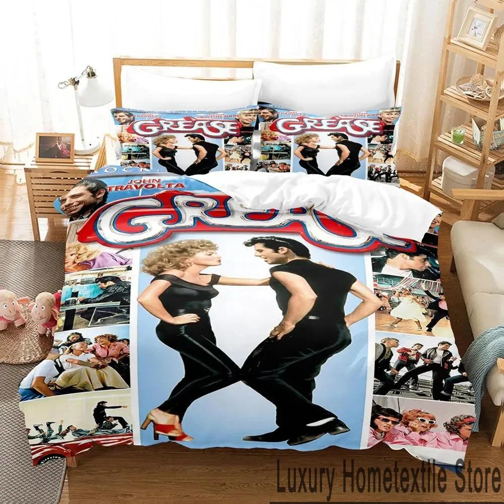 

3D Print Grease Beding Set Young Boys Young Girls Twin Quen King-Sized Dimensionsd Dimensions Soft Duvet Cover Pilowcase Bed boys Adult People Home 120*200cm Single