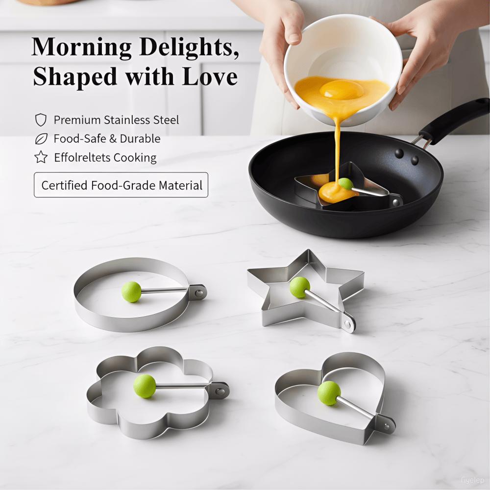 Egg Ring Molds Diy Egg Molds Creative Egg Molds Cute Egg Molds Molds Cooking Stainless Steel Ring Bread Molds Kitchen Accessorie