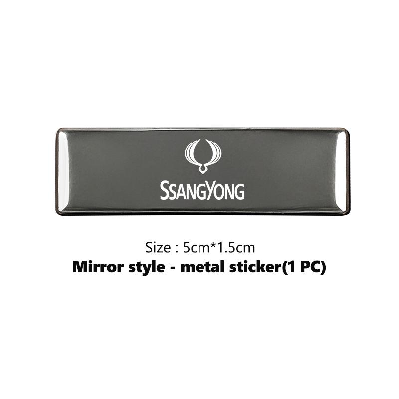 

3D Metal Sticker Car Logo Rear Trunk Body Emblem Stickers Decal For SsangYong Kyron Actyon Sport Tivoli Torres Korando C300