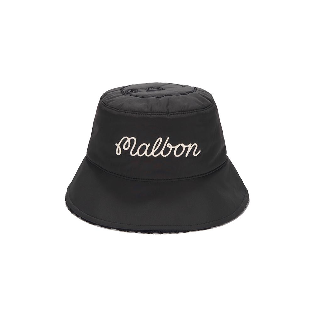 MALBON GOLF Padded Reversible Bucket Hat Black (Woman)