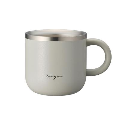 Mug for Hot Quick for Warming and Cold Sensitivity Water, 230ml, Petit, Heat-Absorbing Design, Gray, ON℃ZONE (Ondo Zone),
