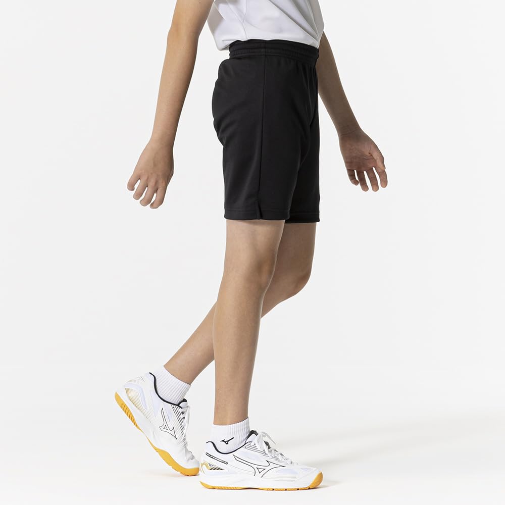 Mizuno Volleyball Wear Junior Knit Black Shorts, Material, Kids, Unisex, V2MBB411,