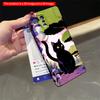 2DFlat Samsung phone case Black Cat in Purple Garden Scene Applicable to Galaxy S22 S23 S24 S25ULTRA S26 A12 A13 A14 A15 A16