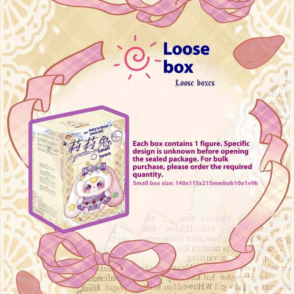 Genuine Baby Three Lily Rabbit Town V4 Vinyl Plush Blind Box Kawaii Backpack Decoration Pendant Doll Mystery Box Surprise Gift