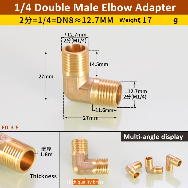 1/8" 1/4" 3/8" 1/2" 3/4" 1" Innengewinde x Außengewinde 90 Grad Messing Winkelstück Rohrfitting Verbinder Kupplung Für Wasser Kraftstoff Kupfer Adapter