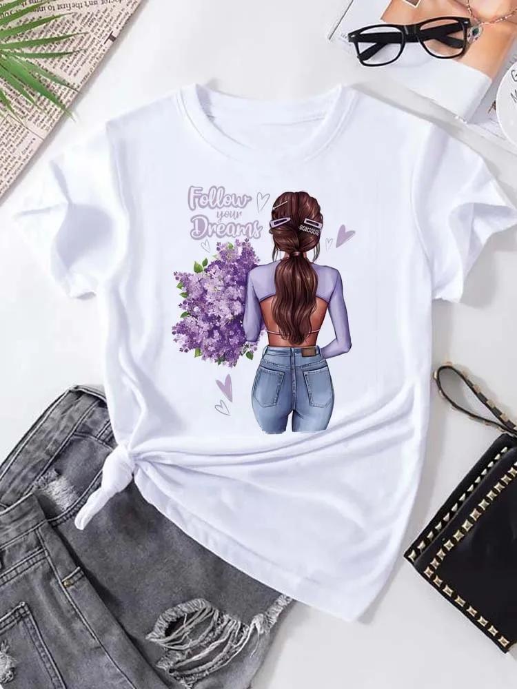 Women T-Shirt Harajuku Streetwear Short Sleeves Female Clothes Tops Tees Printed Female Tshirt Women Fashion Graphic