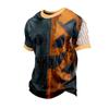 Men's Casual Short Sleeve Halloween Print Shirt for Party and Daily Wear