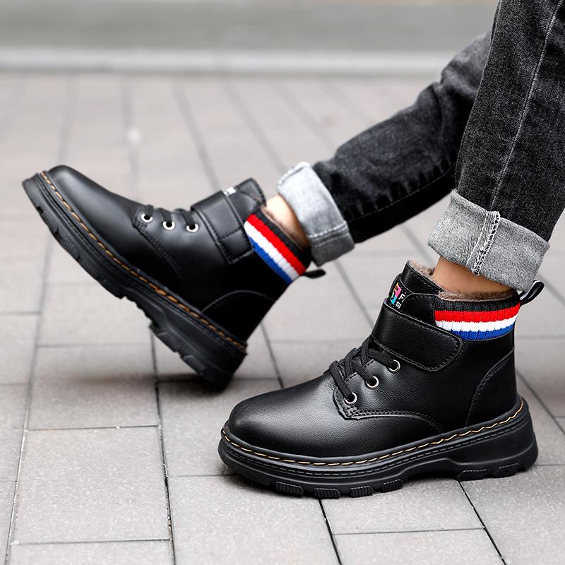 Dětské vysoké bokové boty Plus sametové teplé protilyžařské boty Outdoorové zimní boty