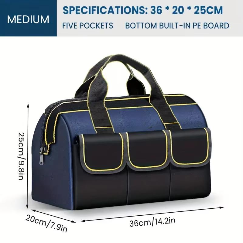 Multifunctional Tool Bags 1680D Oxford Cloth Electrician Bags Waterproof and Wear-Resistant High Capacity Storage Bags