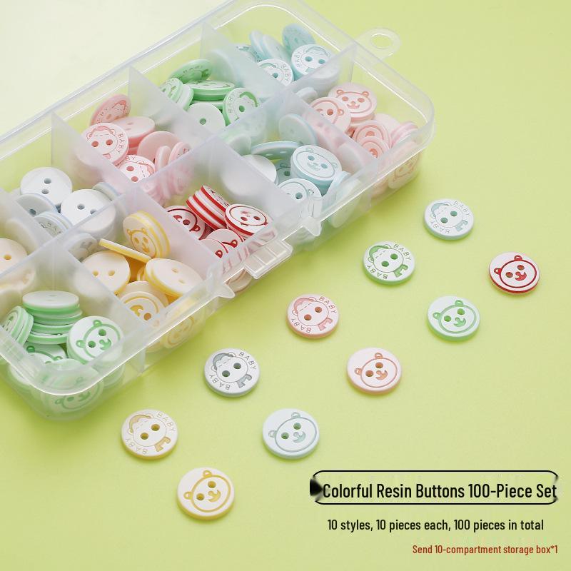 Colorful Plastic Buttons for Baby & Children's Shirts, DIY Crafting - Two & Four Holes