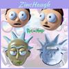 Máscara de PVC Engraçada do Professor Rick And Morty Para Halloween Cosplay