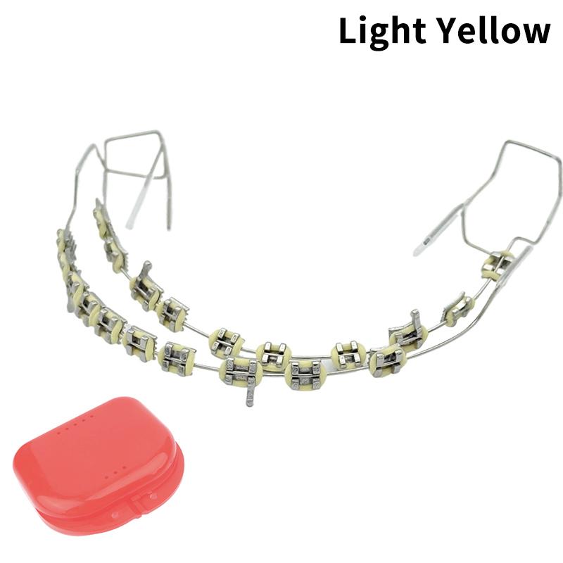 1 Pair Temporary Tooth Decoration With Metal Wires Multicolour Metal Bracket Orthodontic Ligature Ties Dentist Material